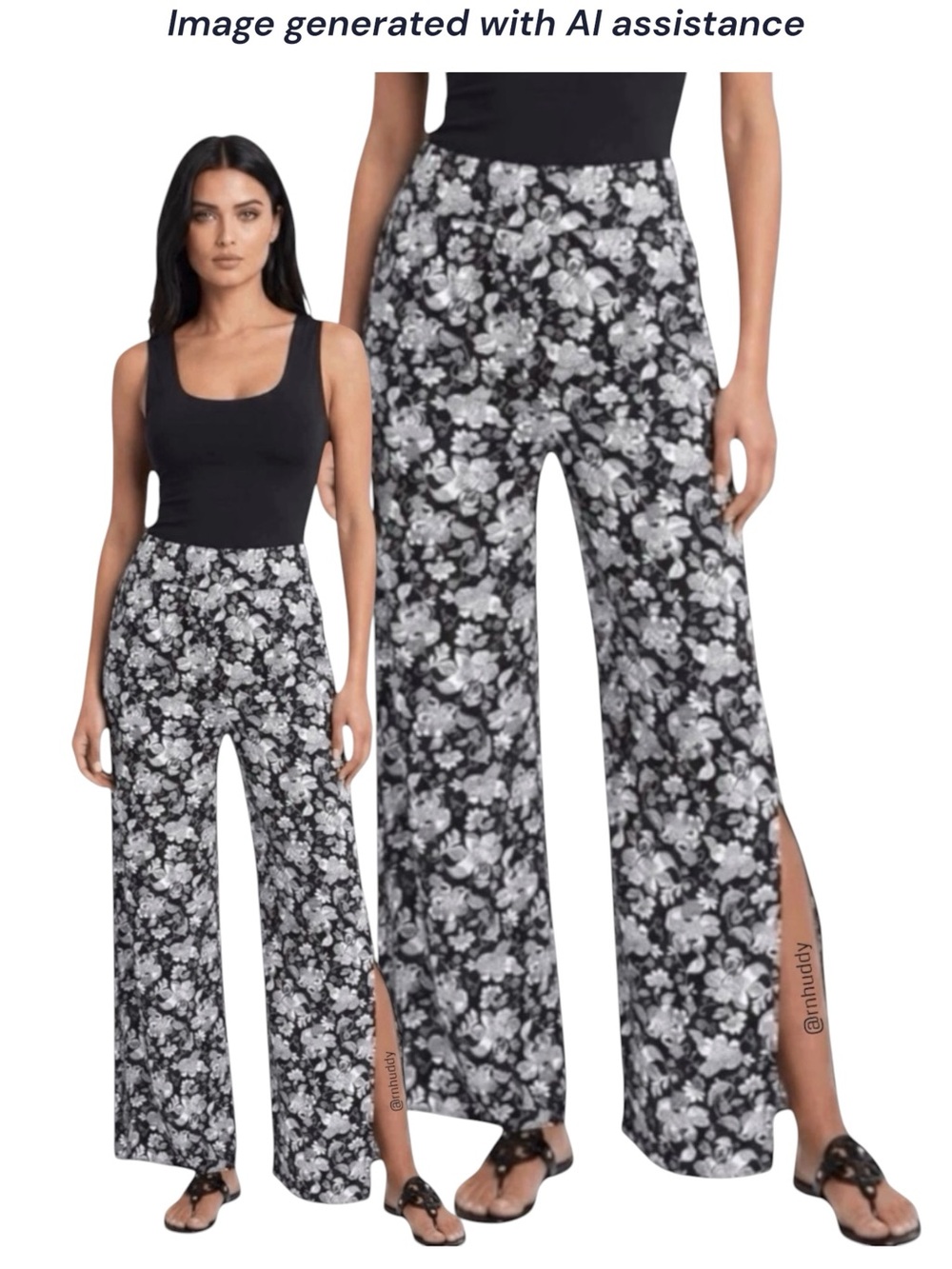 Vera Bradley XL floral Skylar side slit Pants